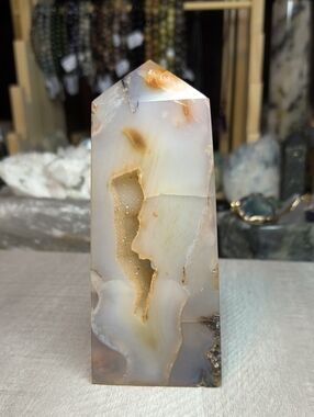 #38 Druzy Flower Agate Tower